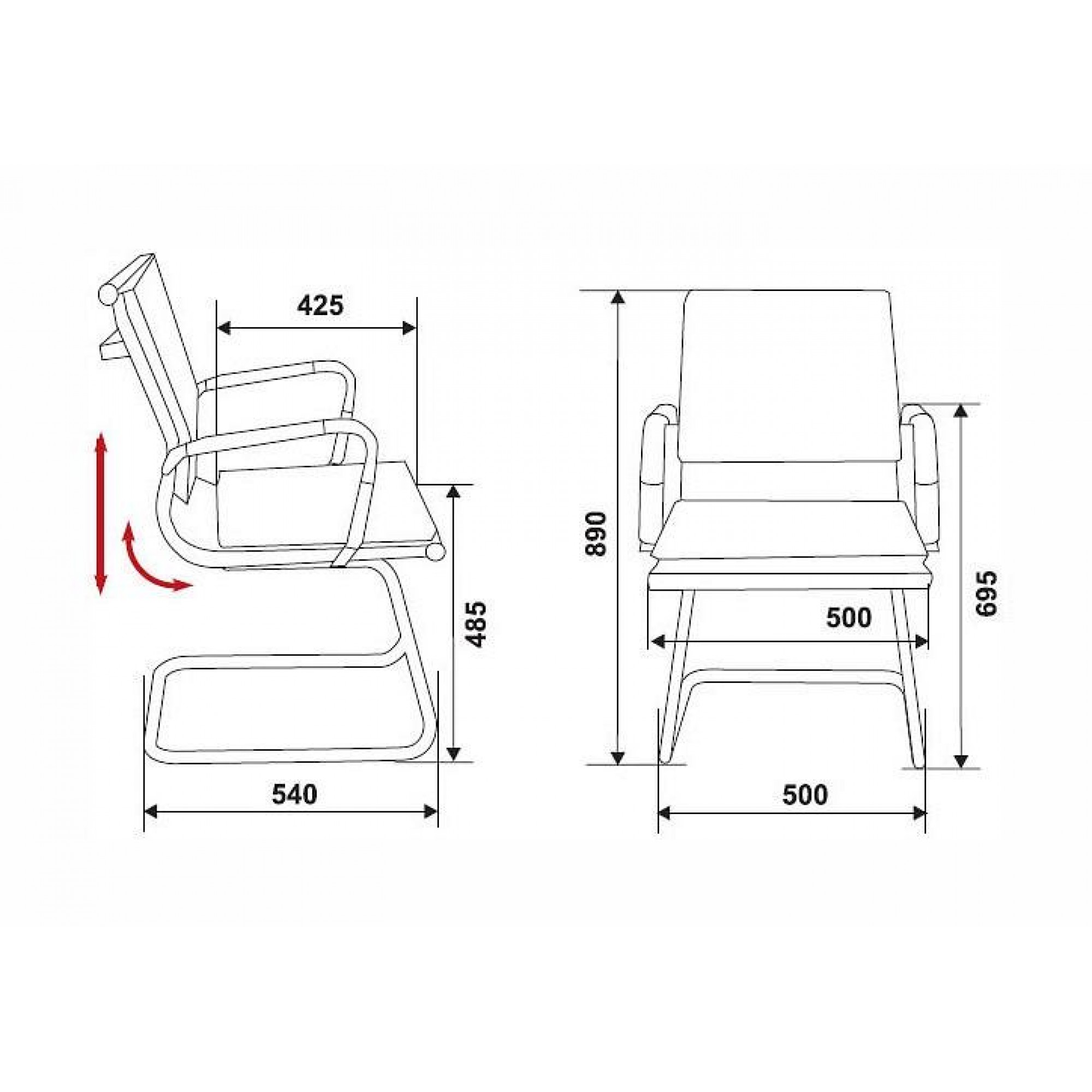 Стул Бюрократ CH-993-low-v    BUR_CH-993-Low-V_black