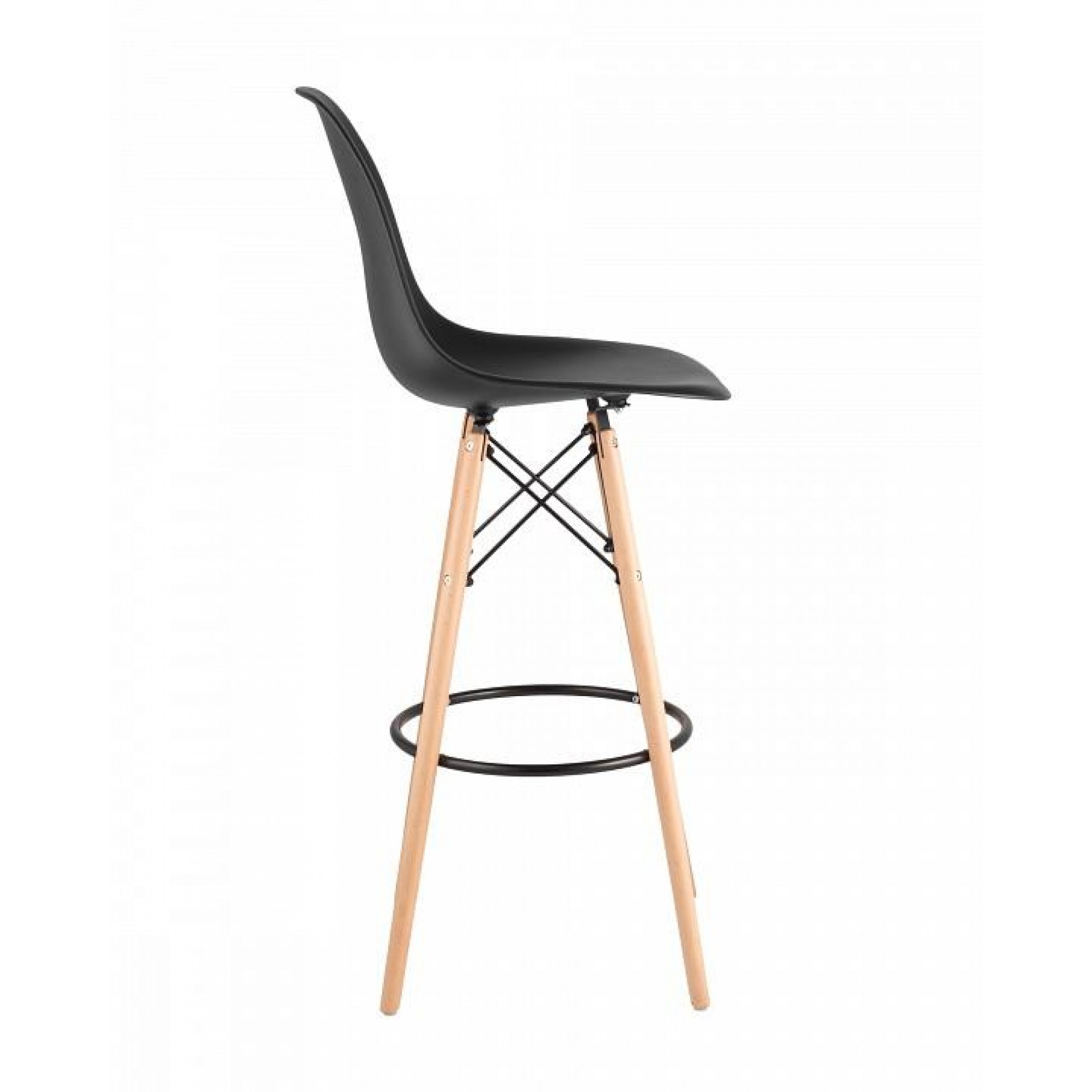 Стул барный Eames    SGR_8056H_BLACK_SEAT