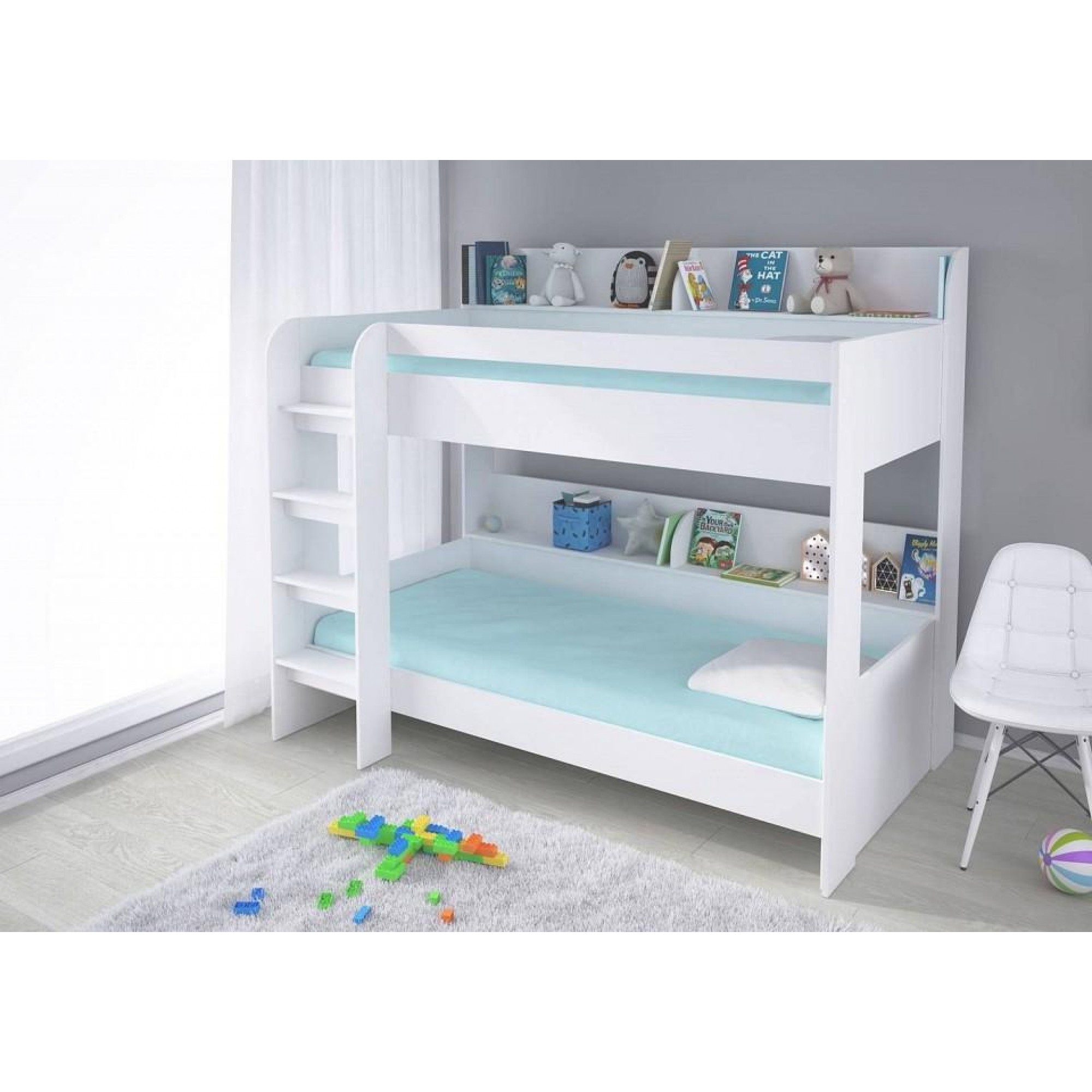 Кровать двухъярусная Polini kids Simple 5000 белый 1924x1274x1700(TPL_0001576_9)