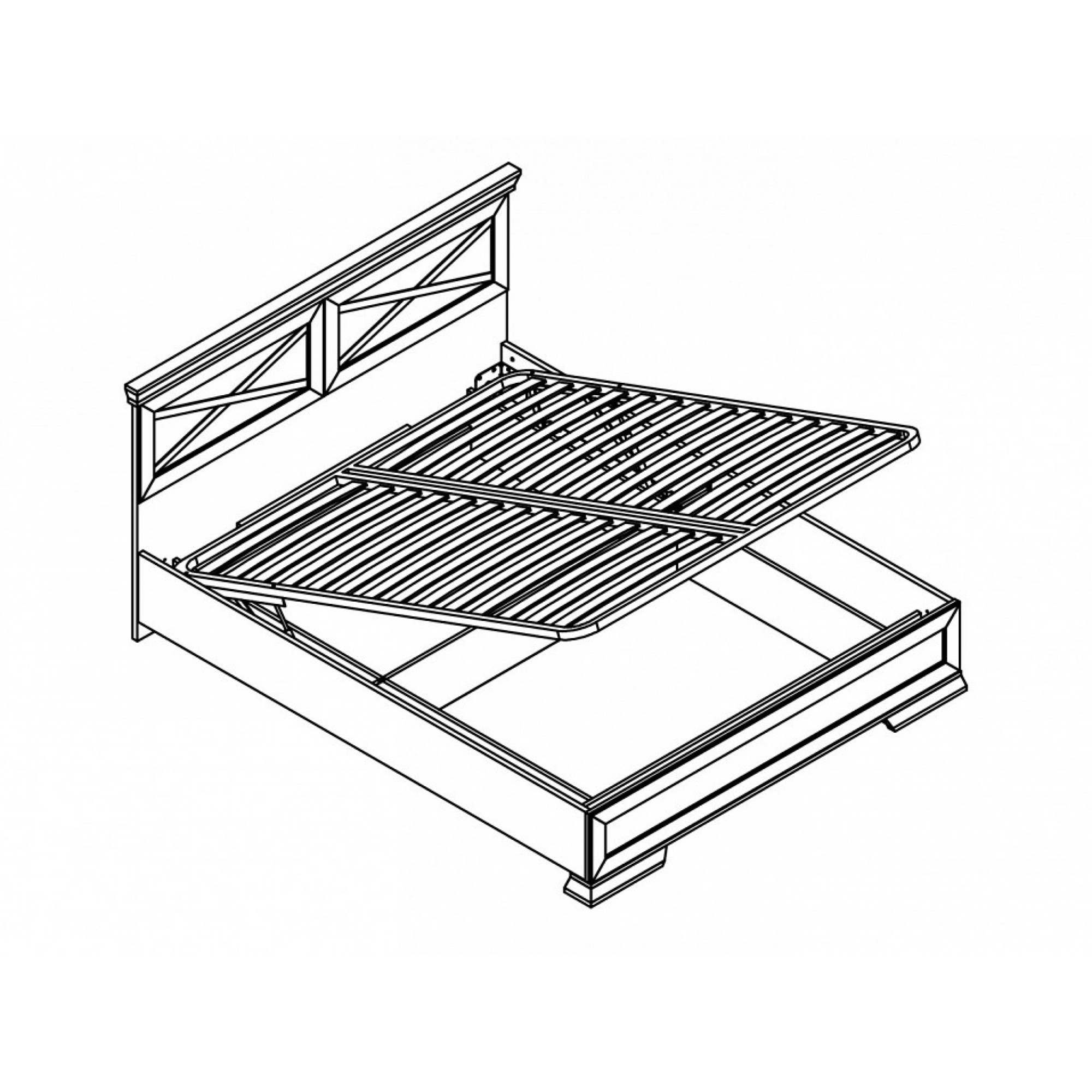 Кровать двуспальная Marselle  LOZ160    BRW_70004113