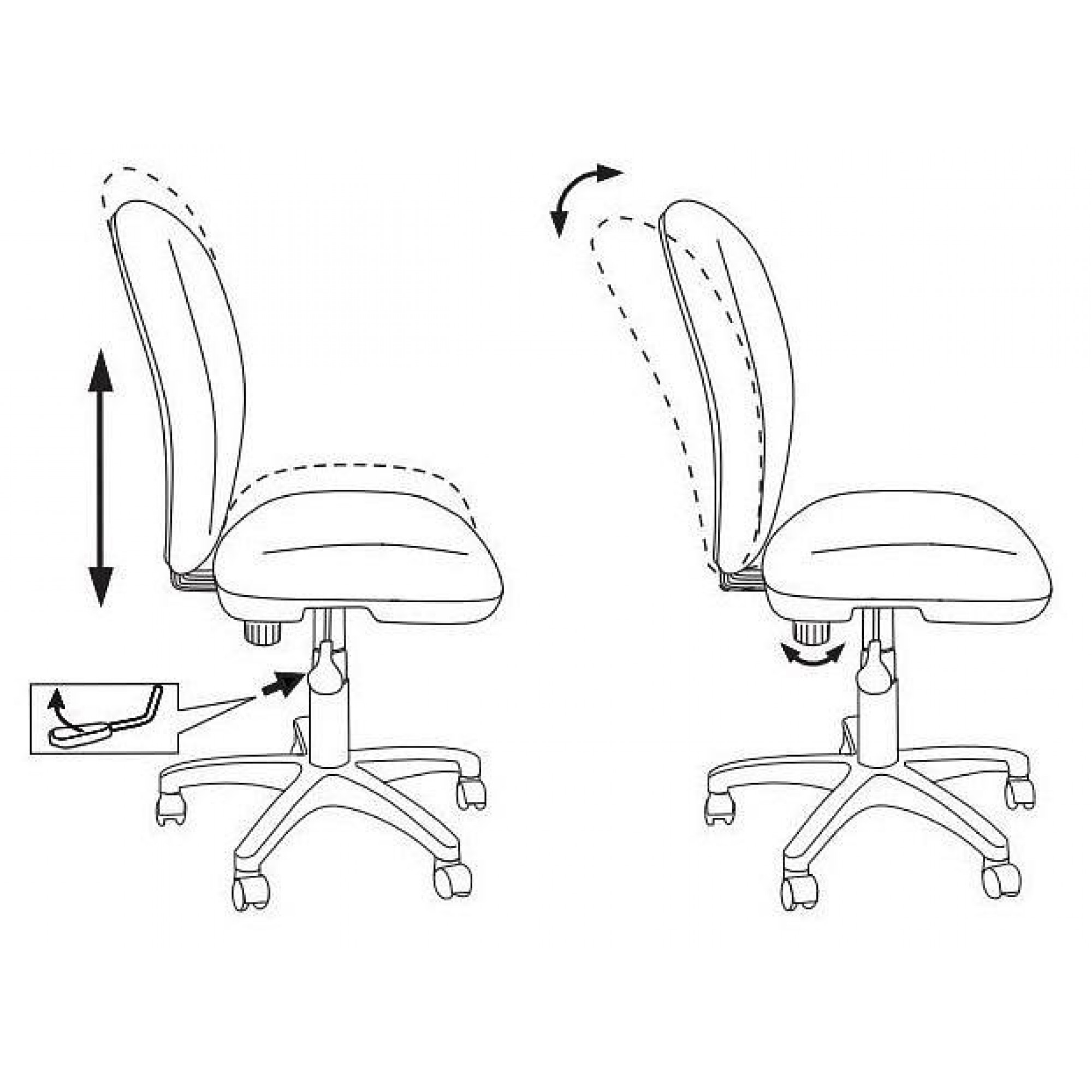 Стул компьютерный KD-W10 бежевый 450x560x825-915(BUR_1623150)