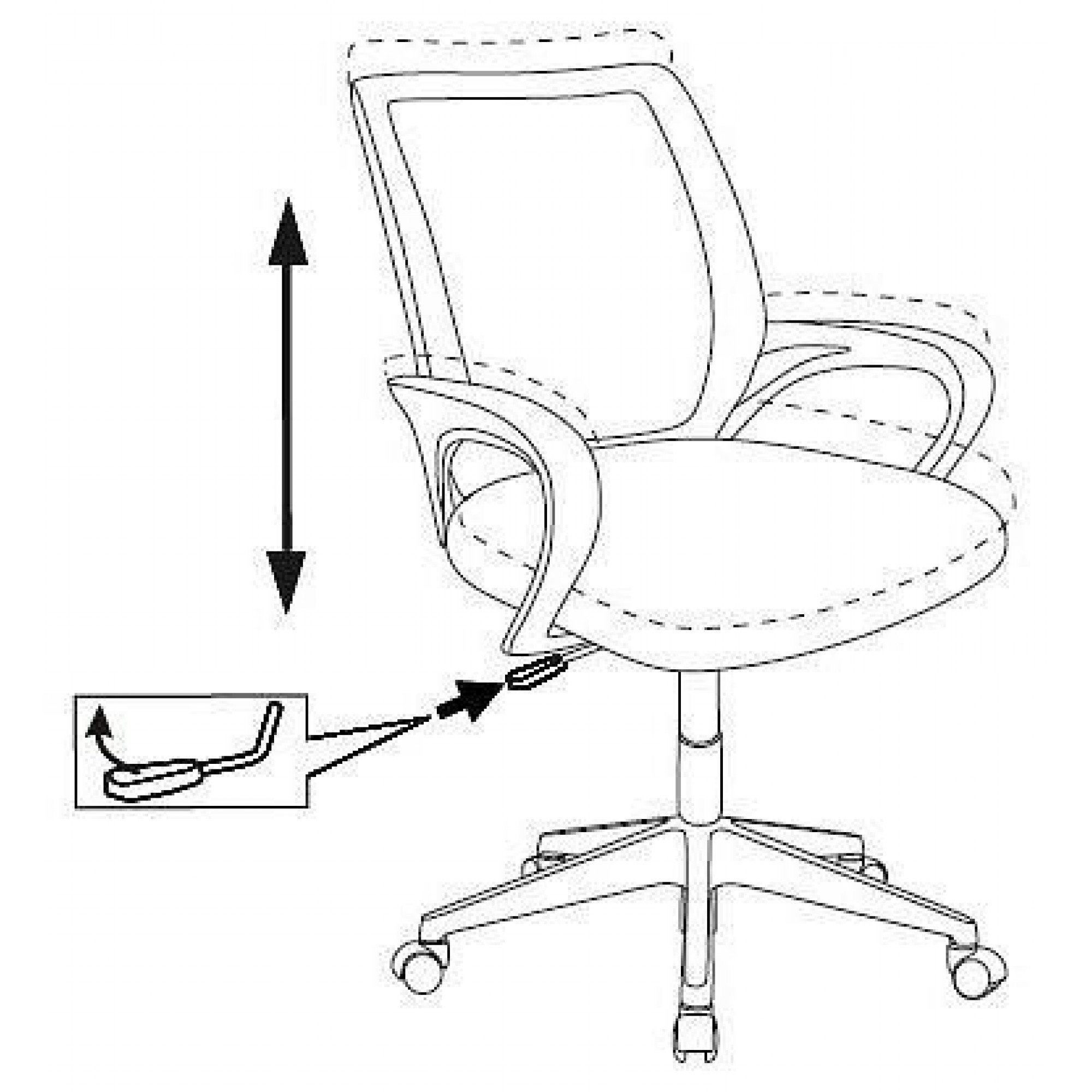 Кресло компьютерное KD-W4 голубой 580x440x890-985(BUR_1623216)