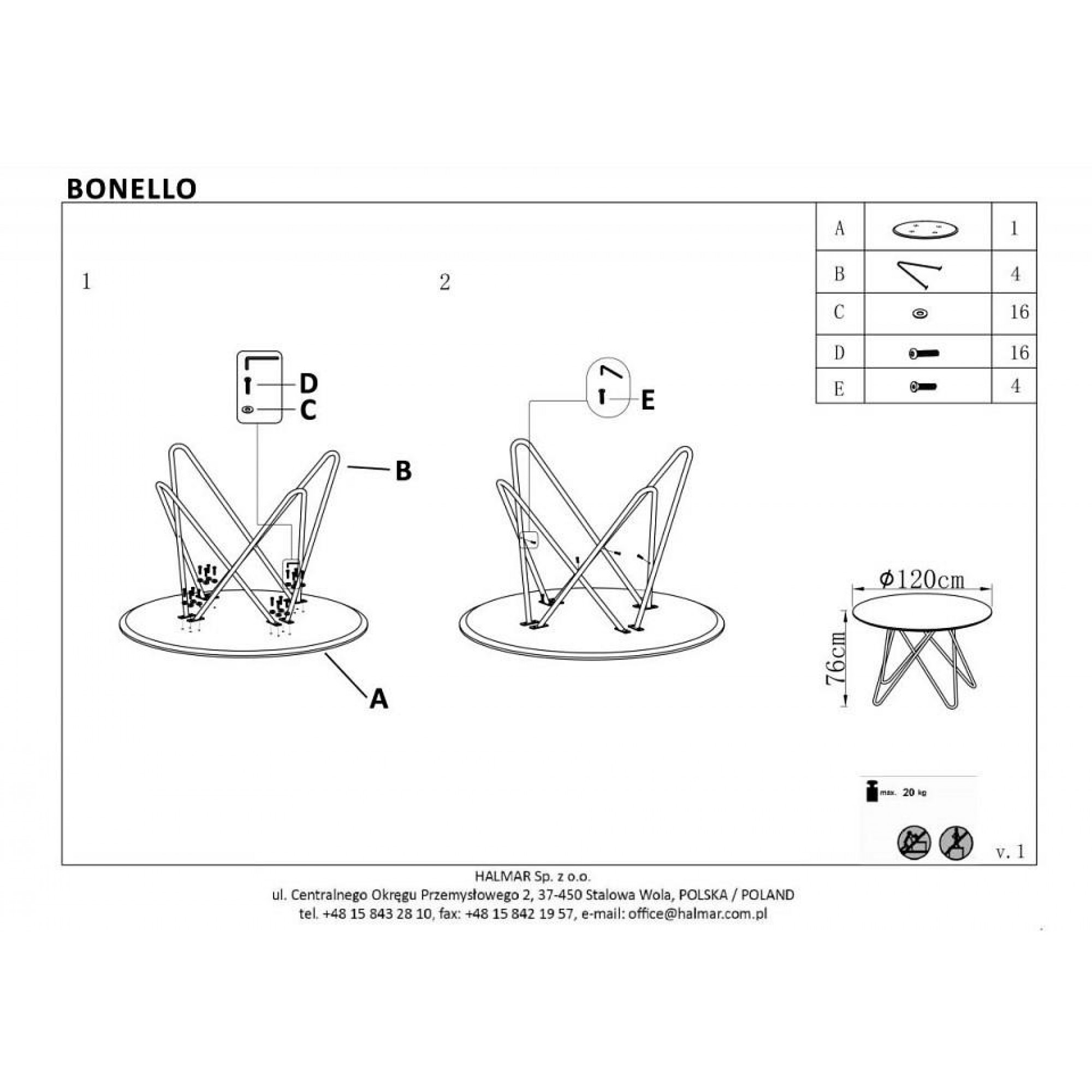 Стол обеденный Bonello    HLM_V-CH-BONELLO-ST