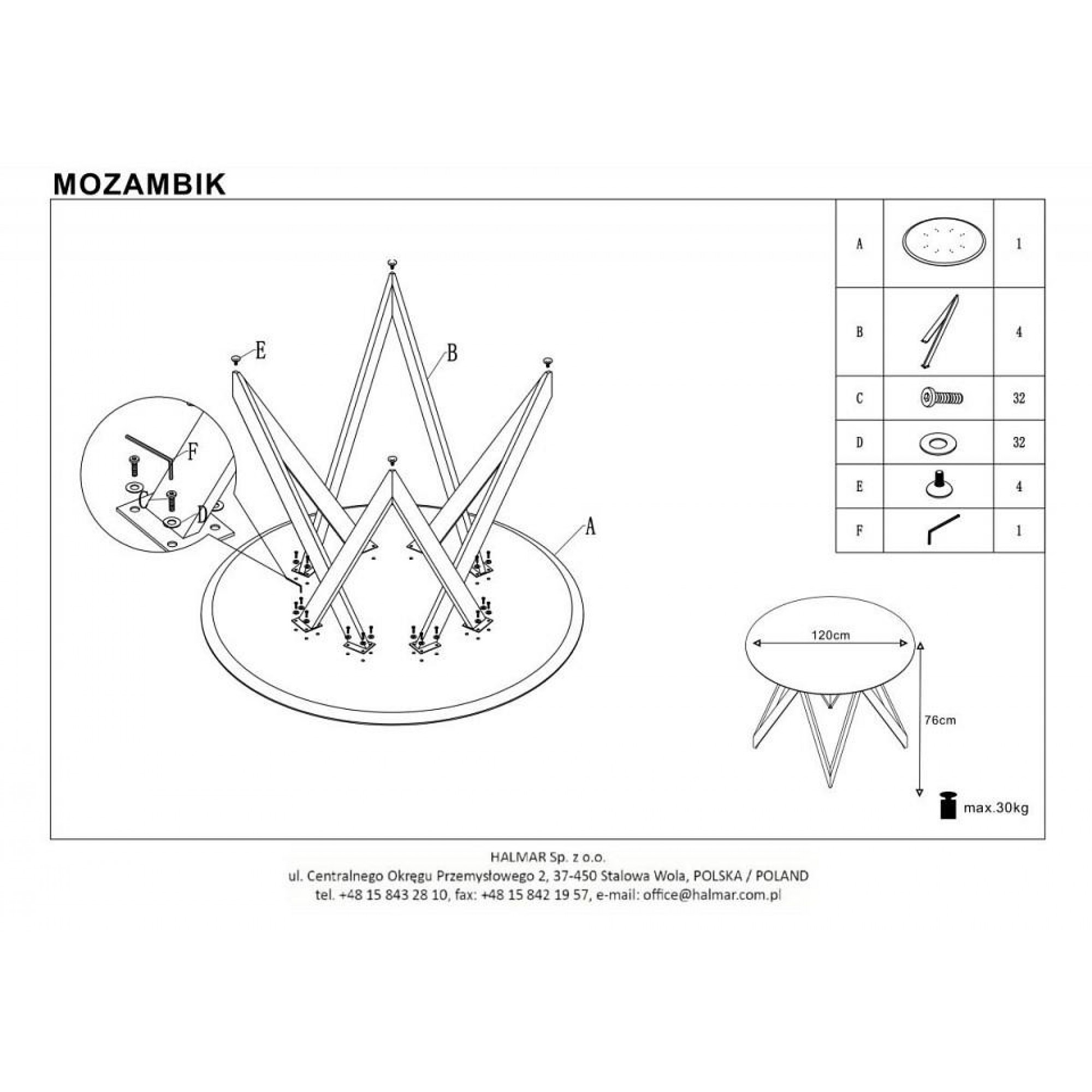 Стол обеденный Mozambik V-CH-MOZAMBIK-ST