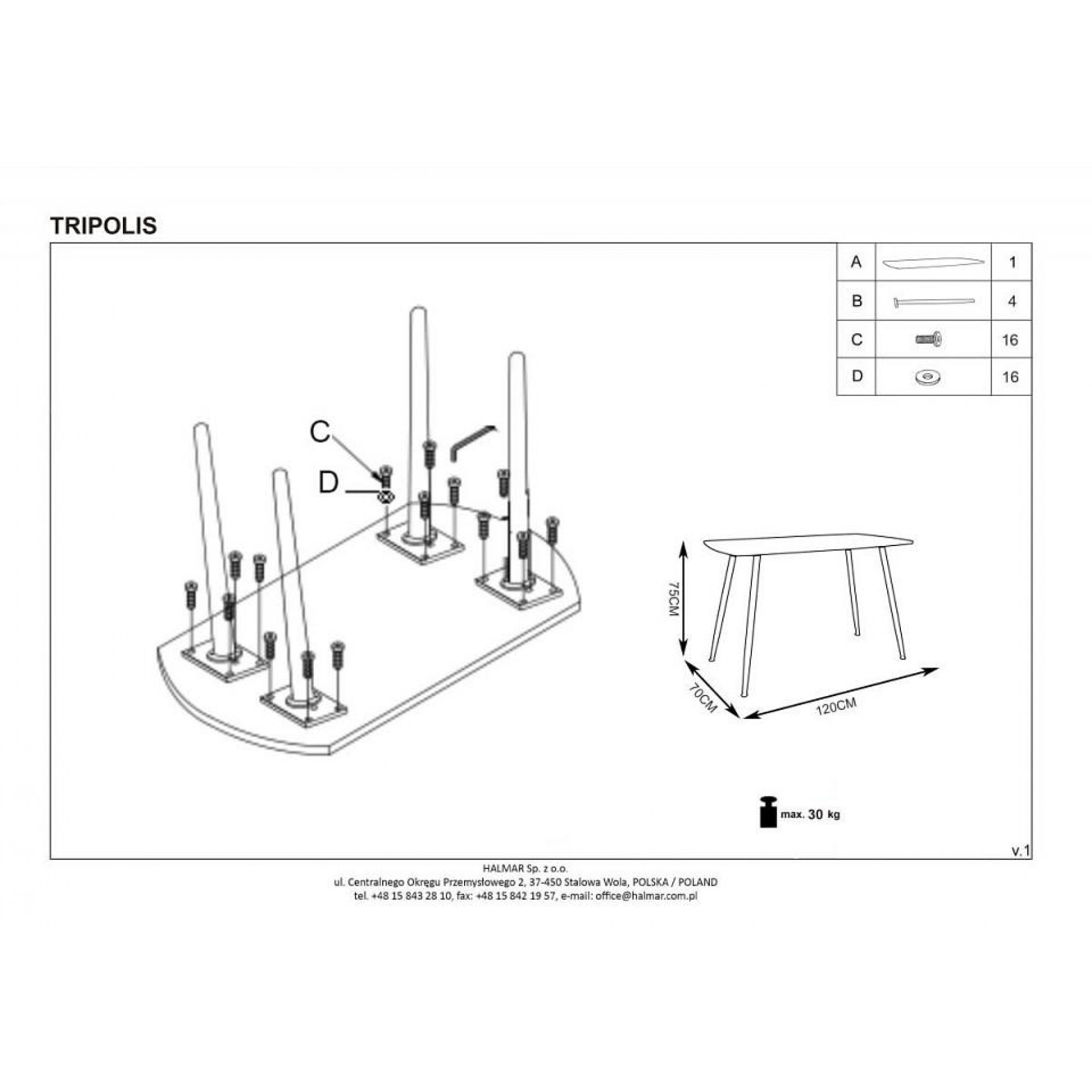 Стол обеденный Tripolis    HLM_V-CH-TRIPOLIS-ST