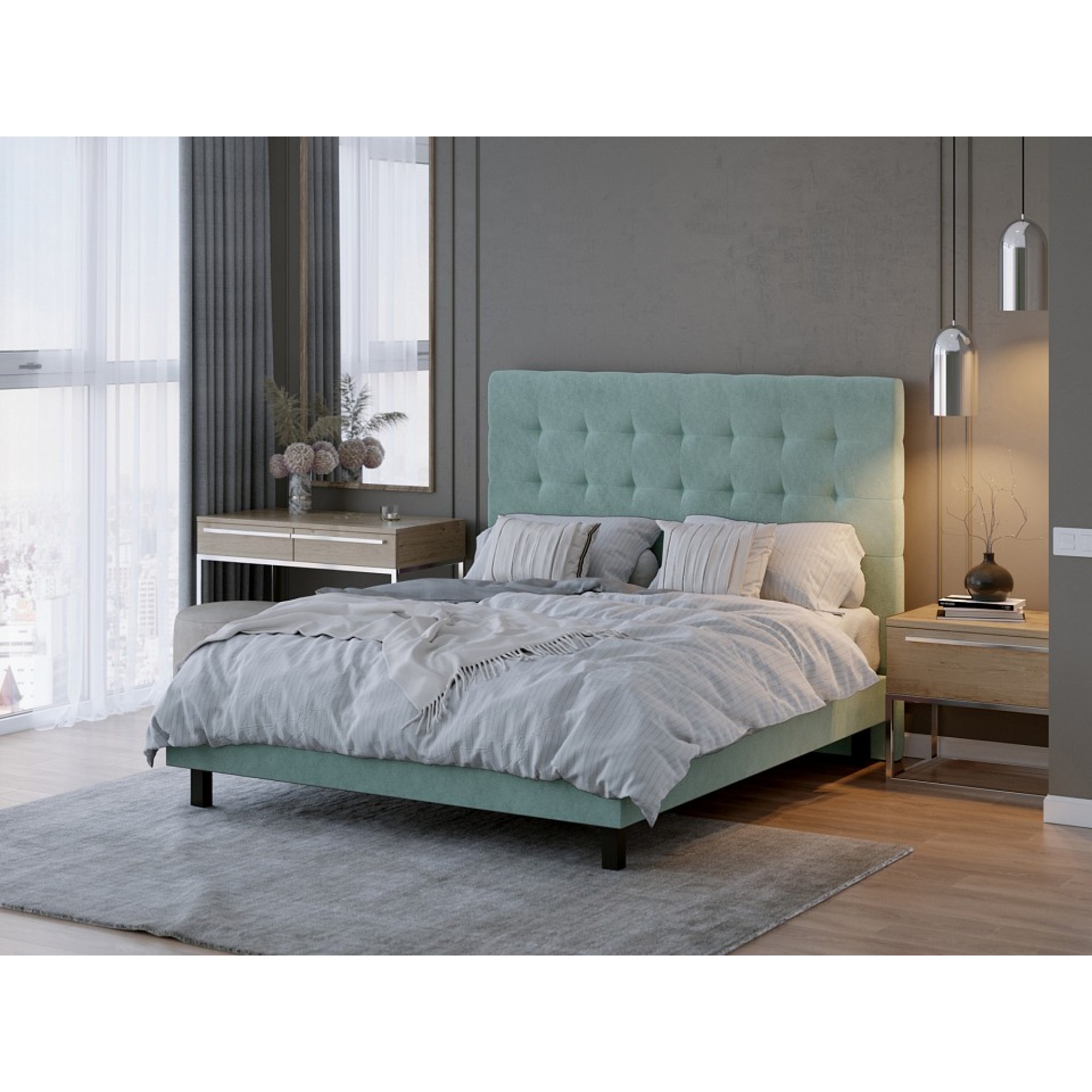 Кровать полутораспальная Madrid Boxspring Standart  ORM_140-200-MadridBoxspringStandart-Monopoly670