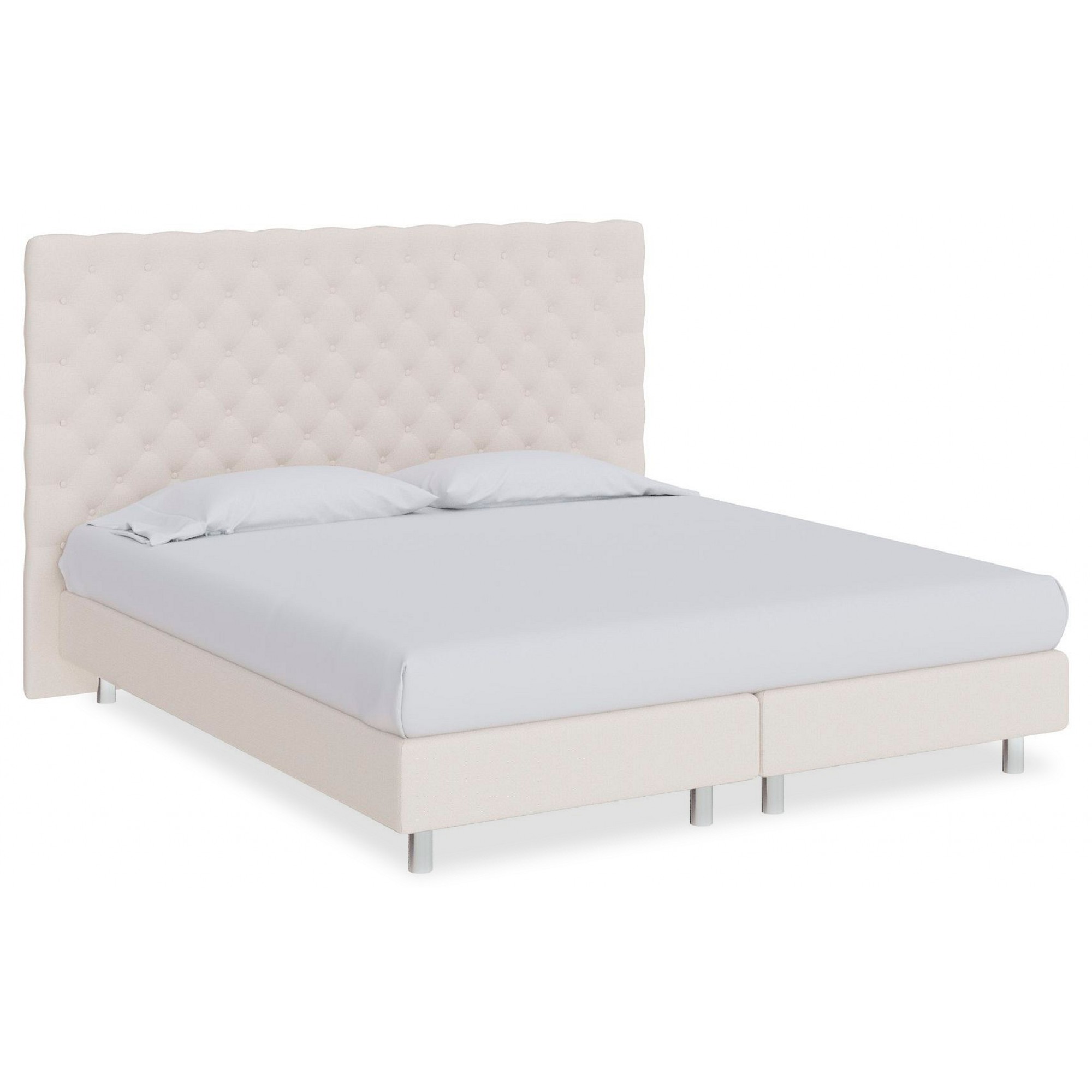 Кровать полутораспальная Paris Boxspring Elite  ORM_140-200-ParisBoxspringElite-SavanaMilk