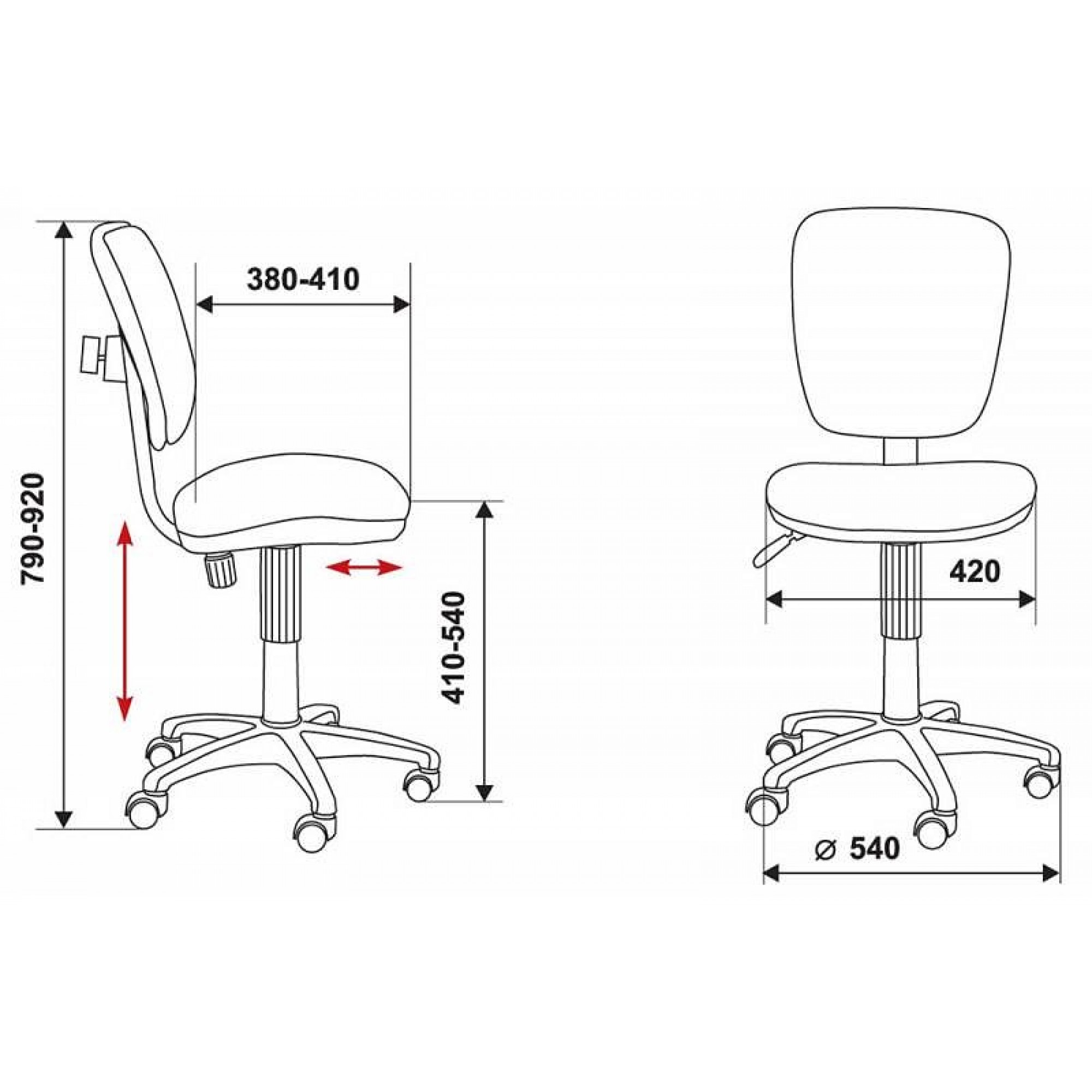 Стул компьютерный CH-204NX/PENCIL-BL    BUR_489816