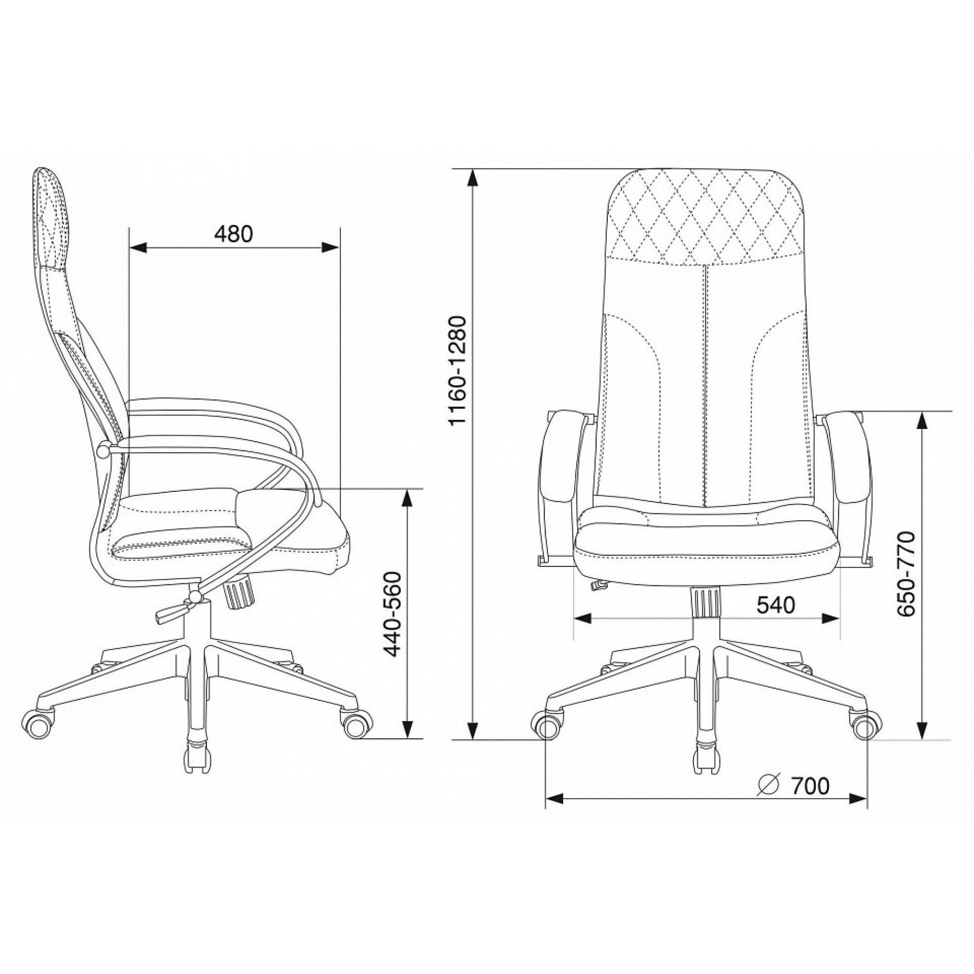 Кресло компьютерное CH-608Fabric    BUR_1654361