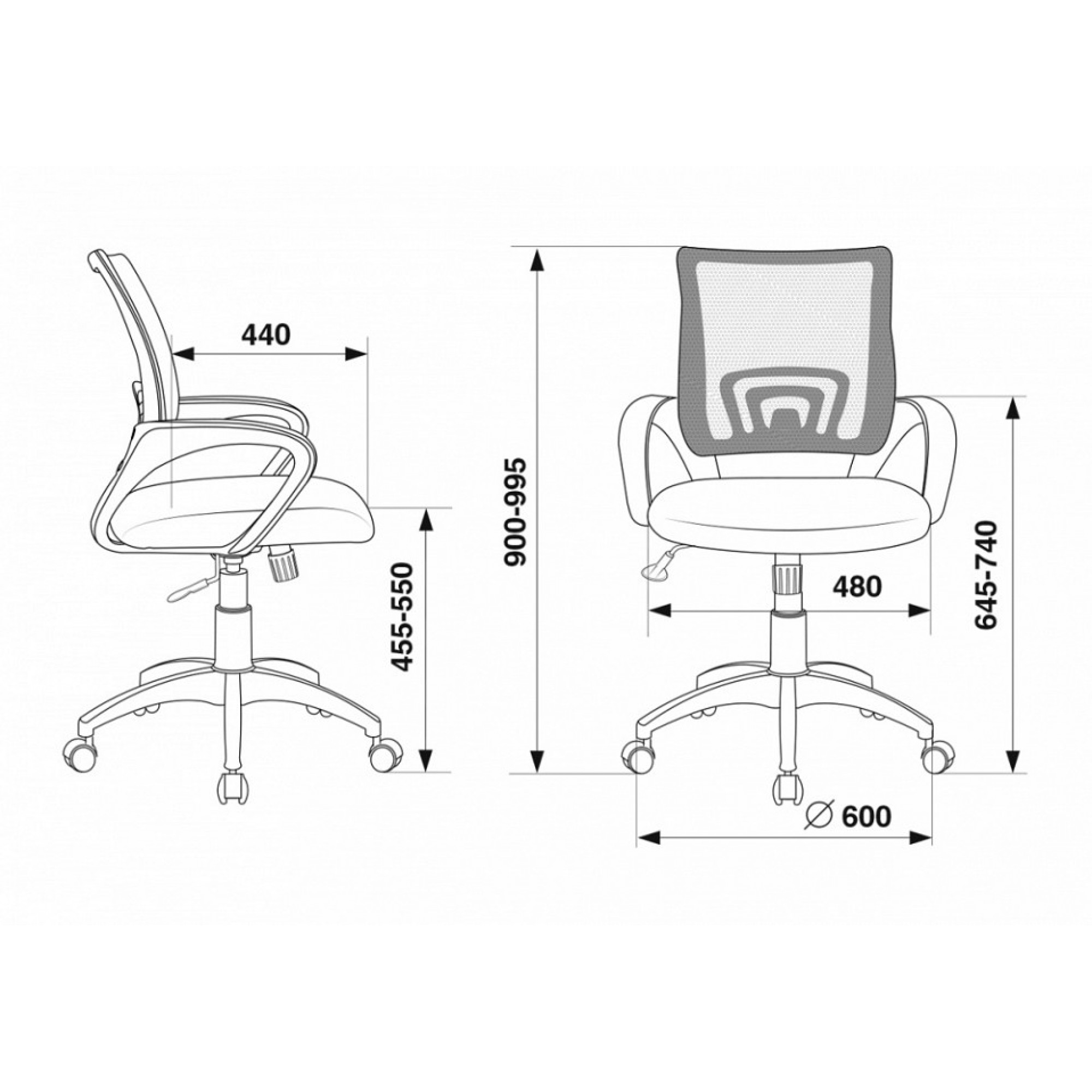 Кресло компьютерное CH-695N/BL/TW-11    BUR_1163179