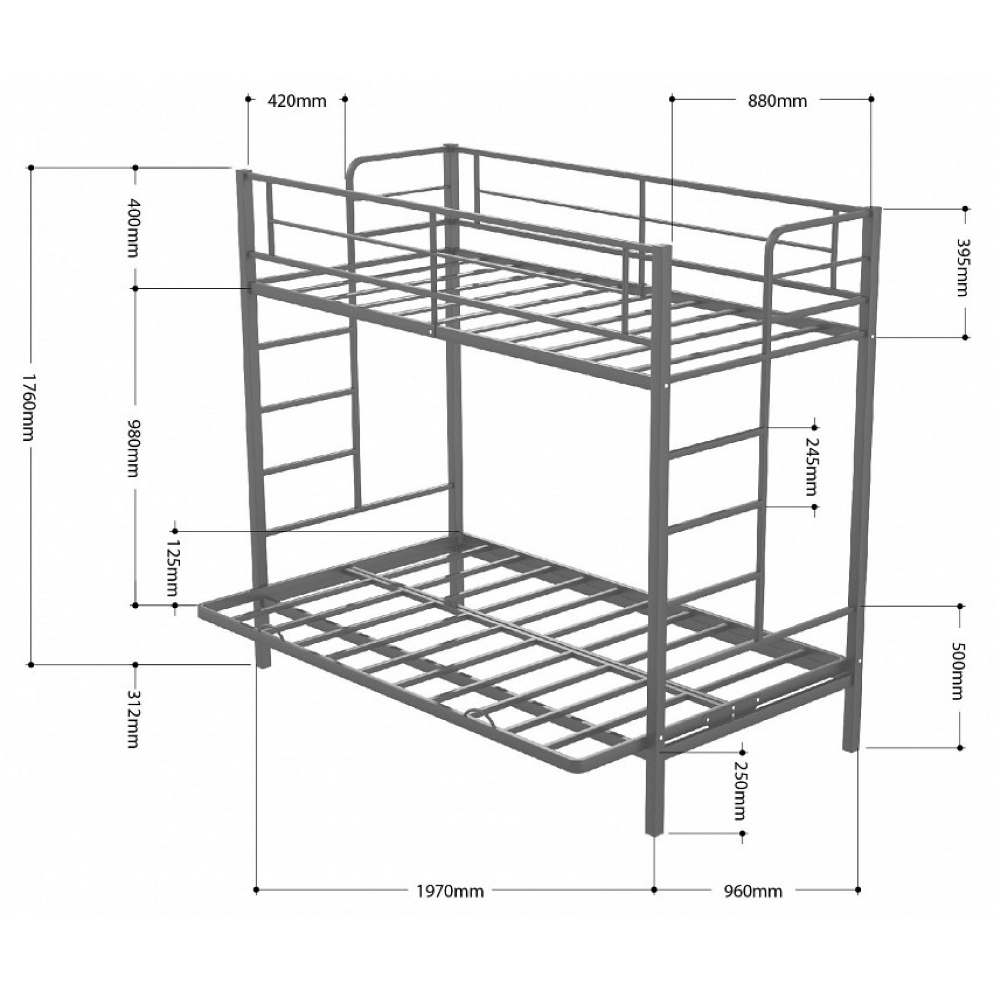 Кровать двухъярусная Дакар 1    FSN_4s-dak1_vs-vat-9003