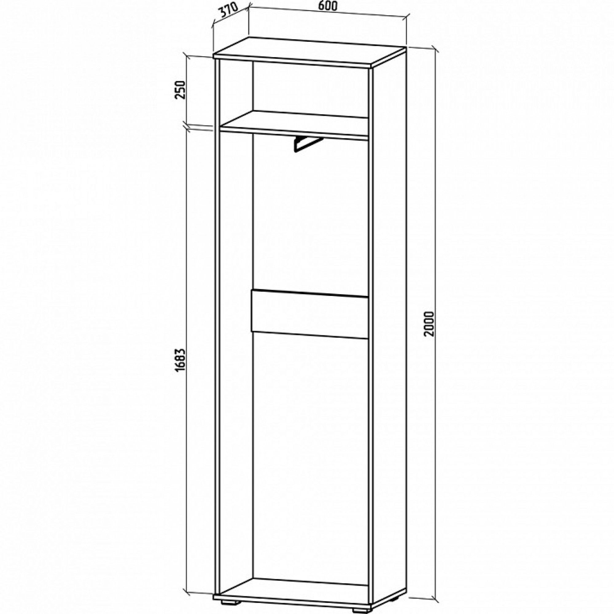 Шкаф платяной Тунис-4    MAS_SHT-4P-DSB