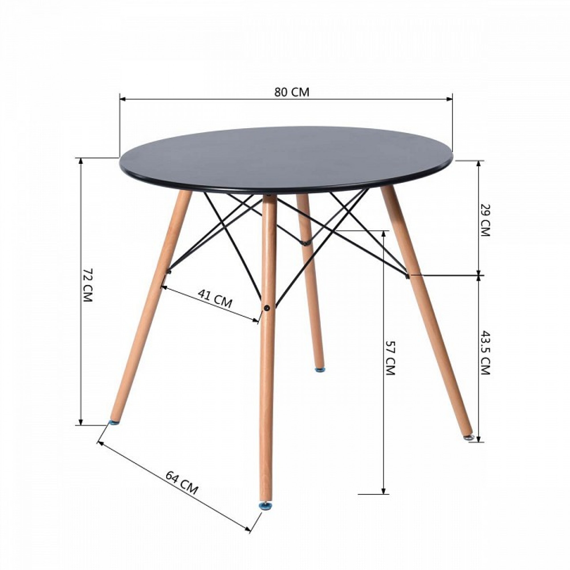 Стол обеденный Eames DSW    SGR_CHAD_BLACK