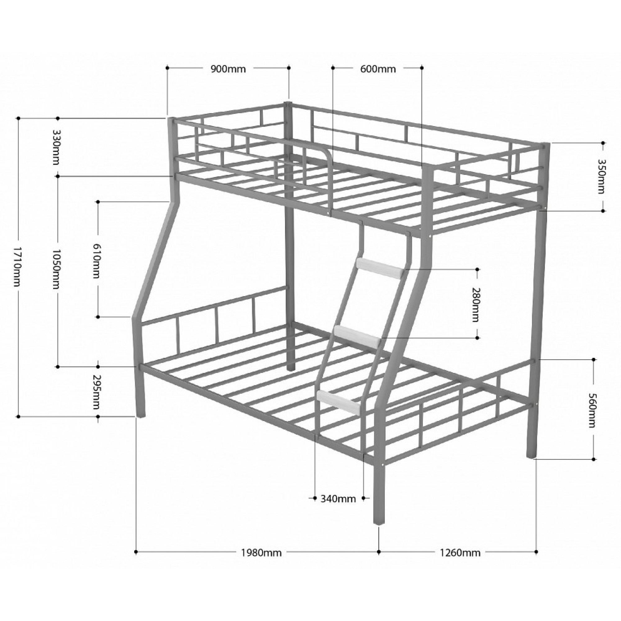 Кровать двухъярусная Радуга    FSN_4s-rad-3015_pol-zel