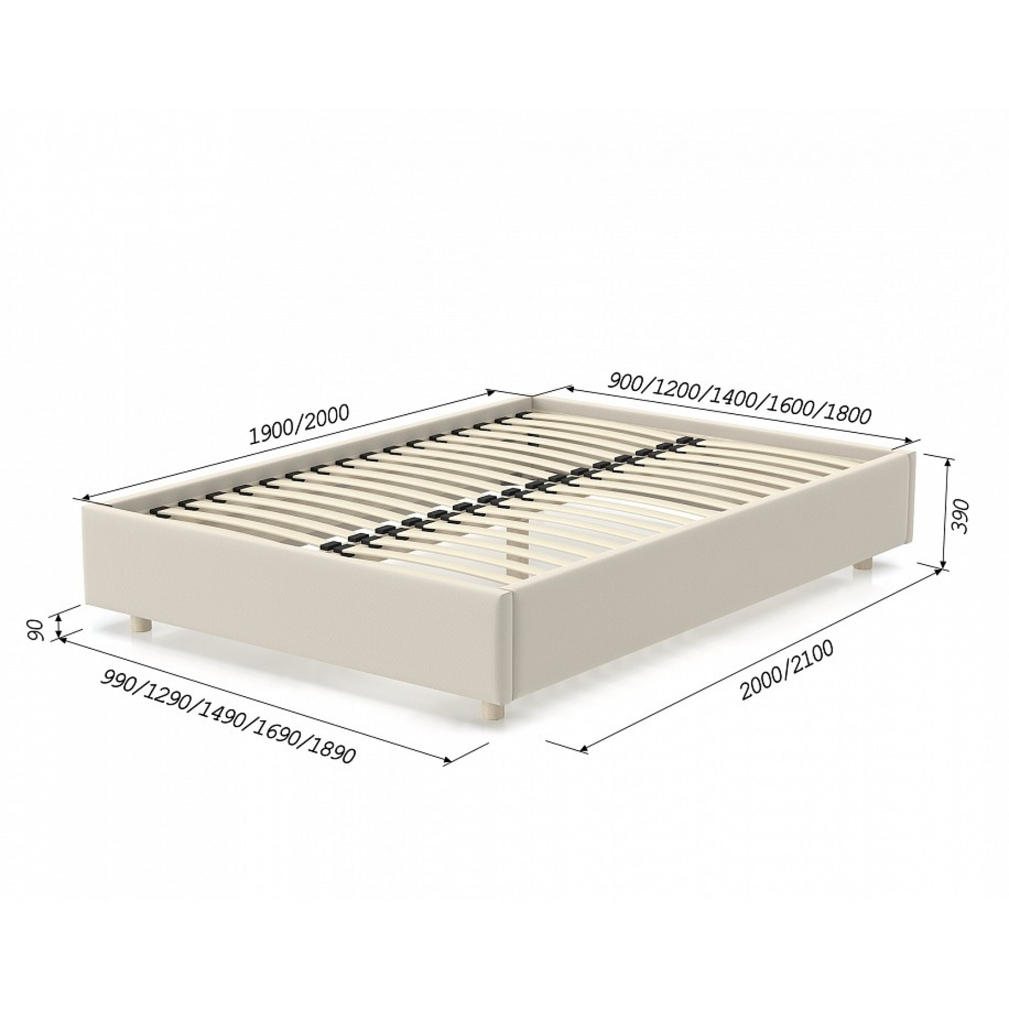 Кровать двуспальная SleepBox    AND_684set2503