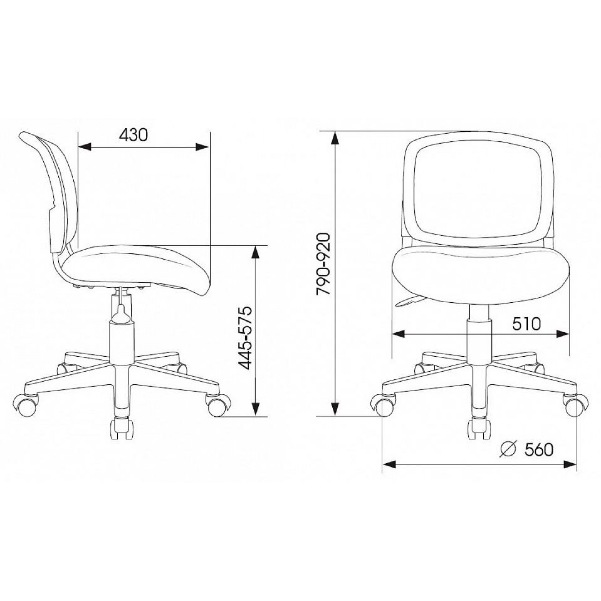 Стул компьютерный CH-W296NX/NEO-GREY    BUR_1863654