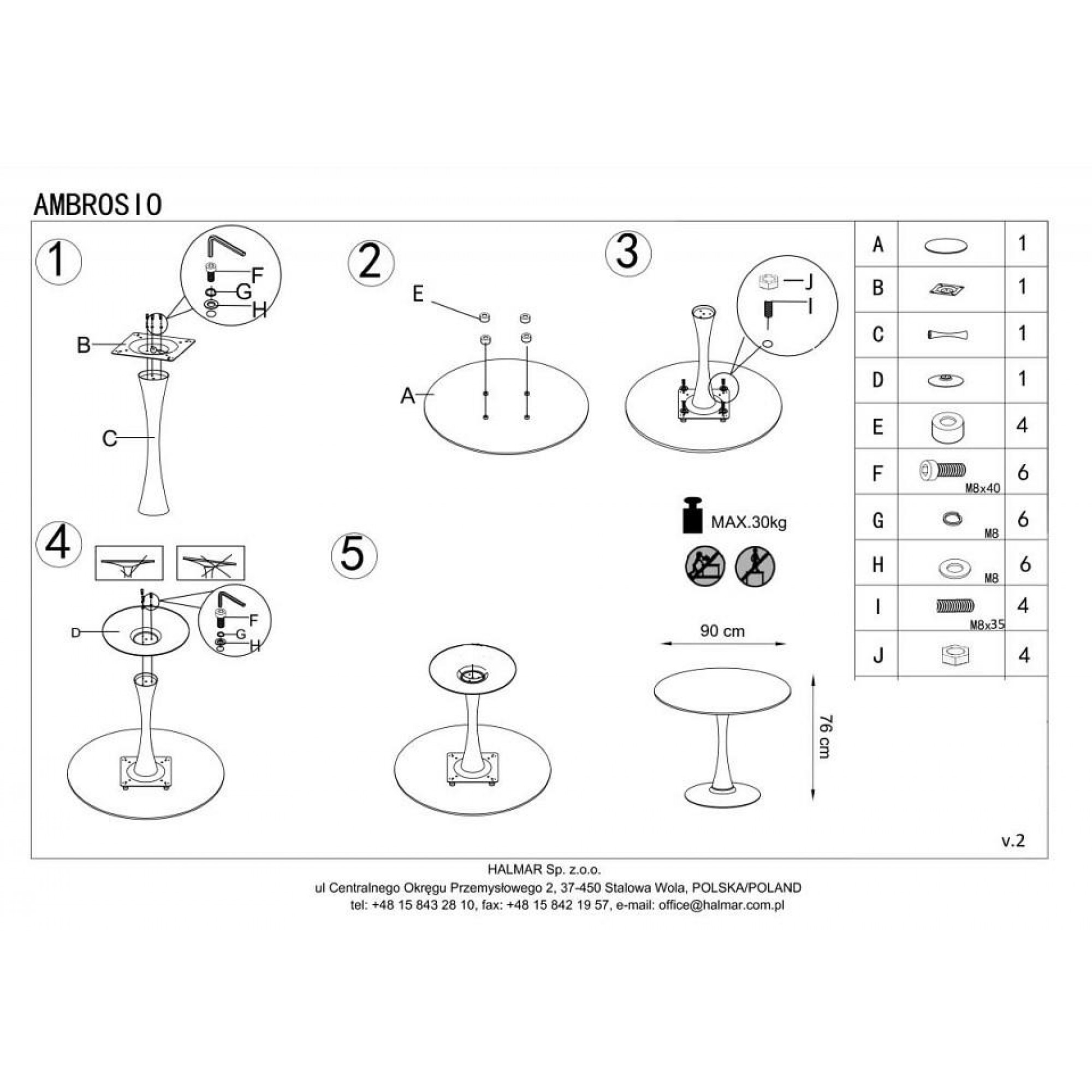 Стол обеденный Ambrosio    HLM_V-CH-AMBROSIO-ST