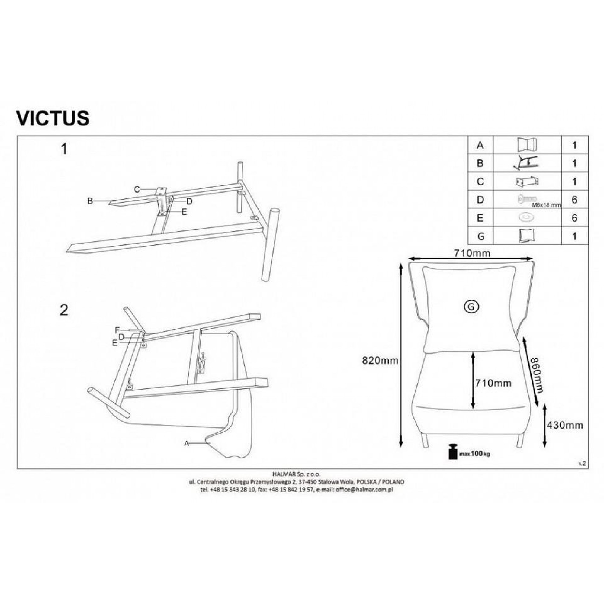 Кресло Victus V-CH-VICTUS-FOT-POPIELATY