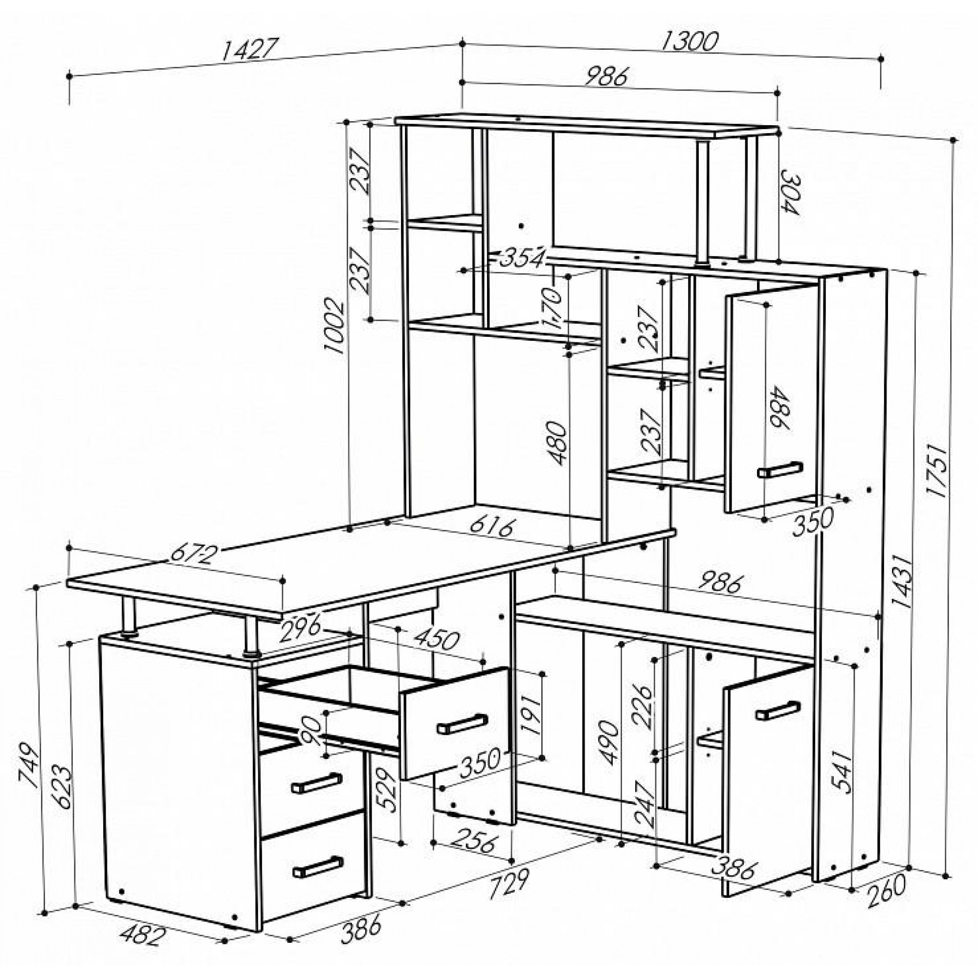 Стол компьютерный КС 15    JZZ_KS-15VMPR