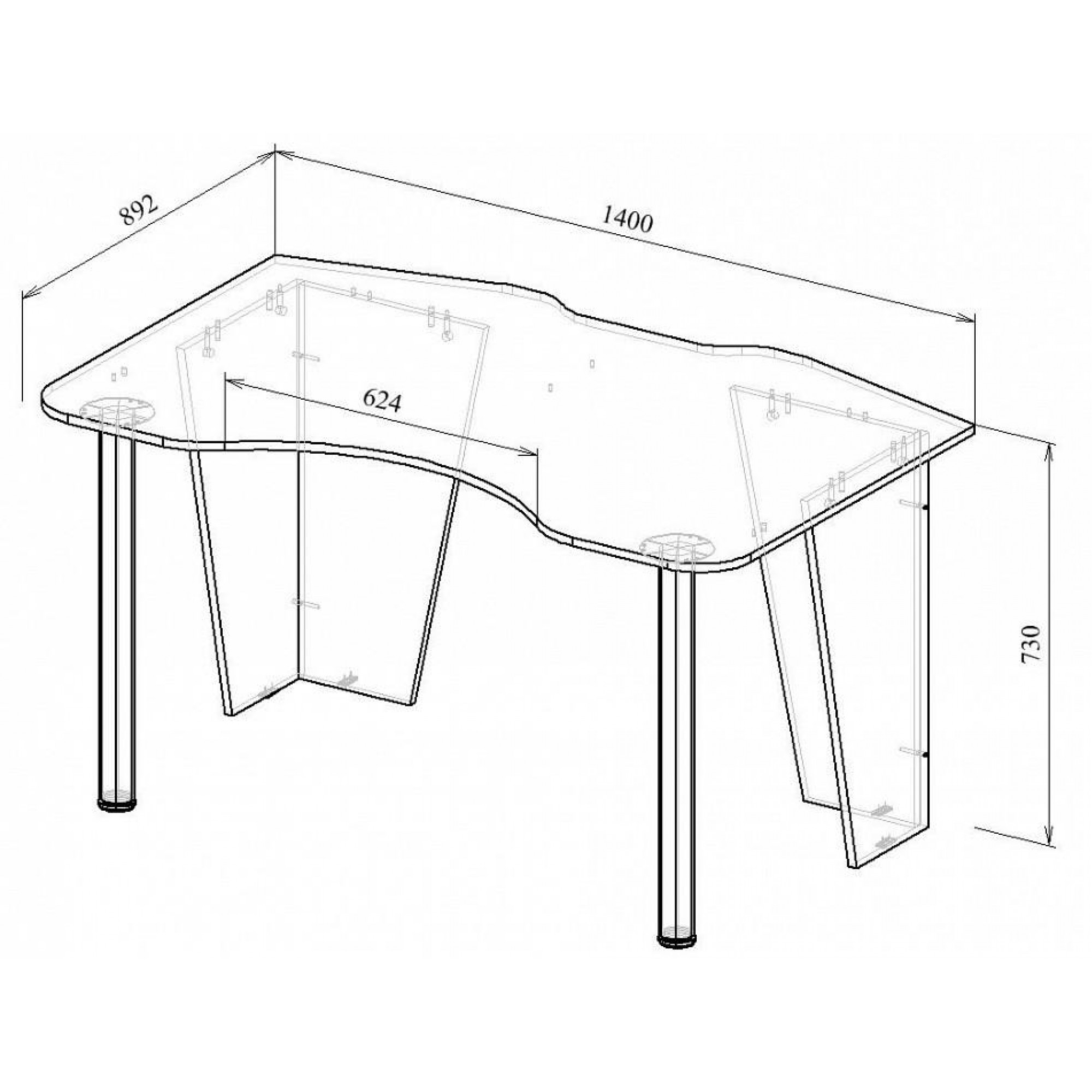 Стол компьютерный Таунт-2    MAS_MST-SIT-02-BT-16