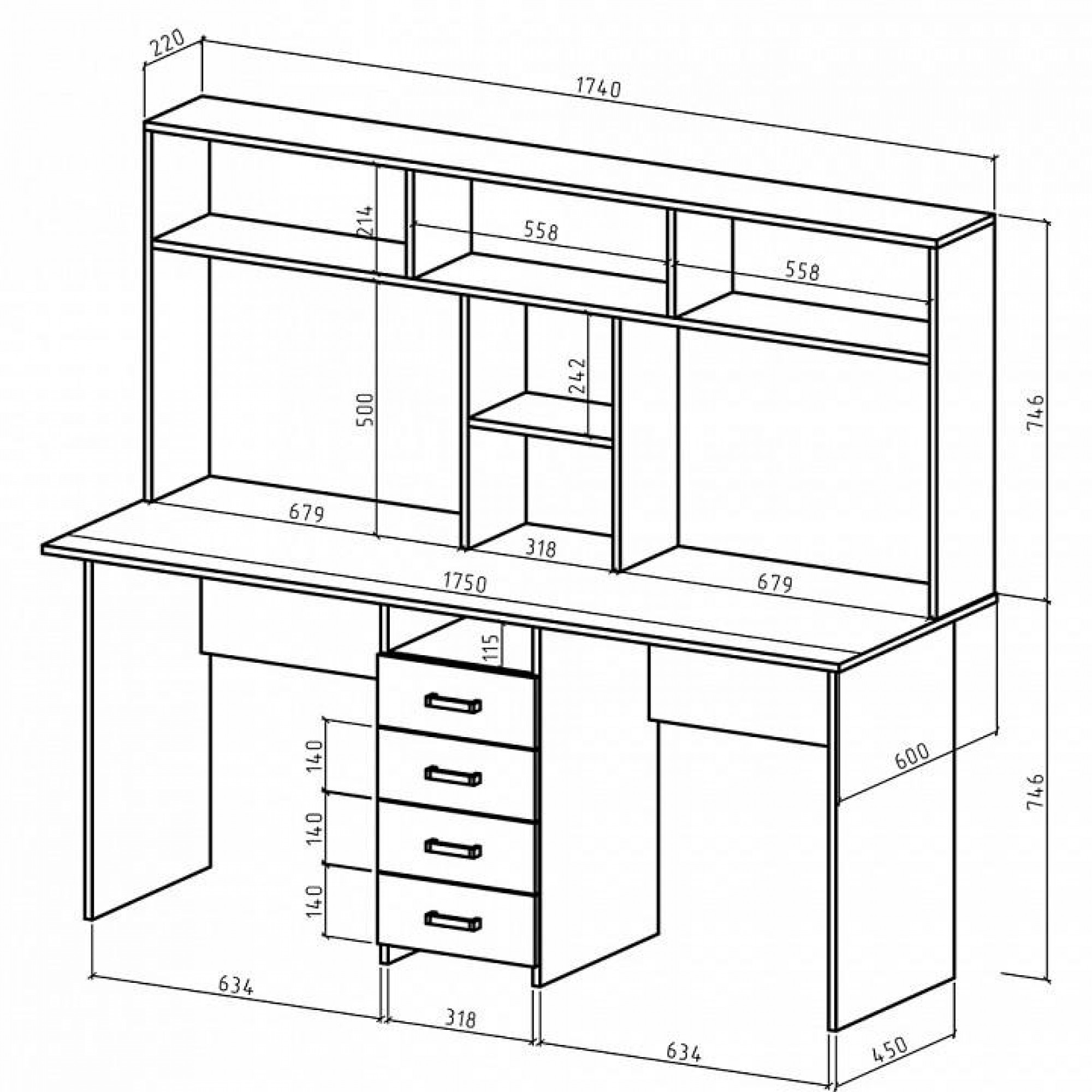 Стол компьютерный Лайт-11 СН    MAS_PSLT-11-SN-DSB