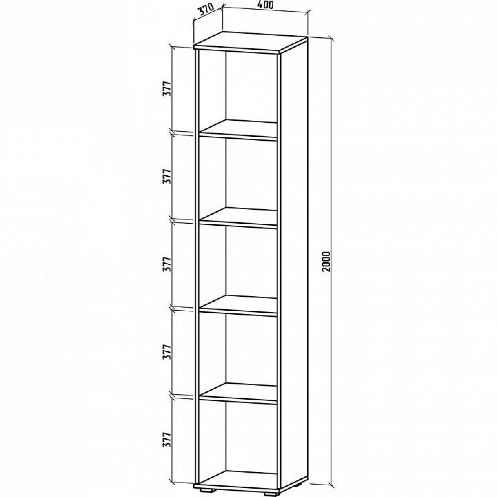 Стеллаж комбинированный Тунис-2    MAS_STT-2-DM