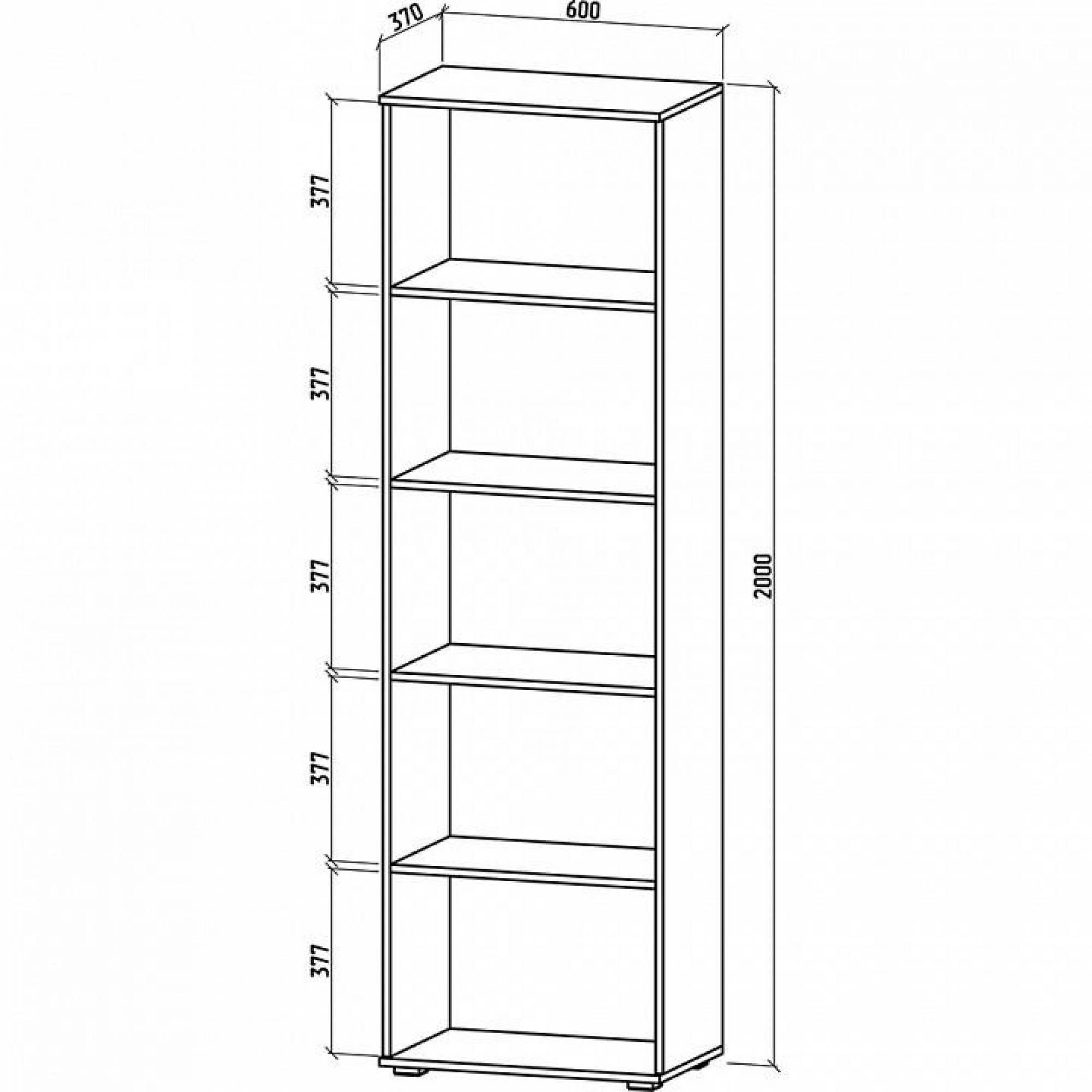 Стеллаж комбинированный Тунис-4    MAS_STT-4-DAT