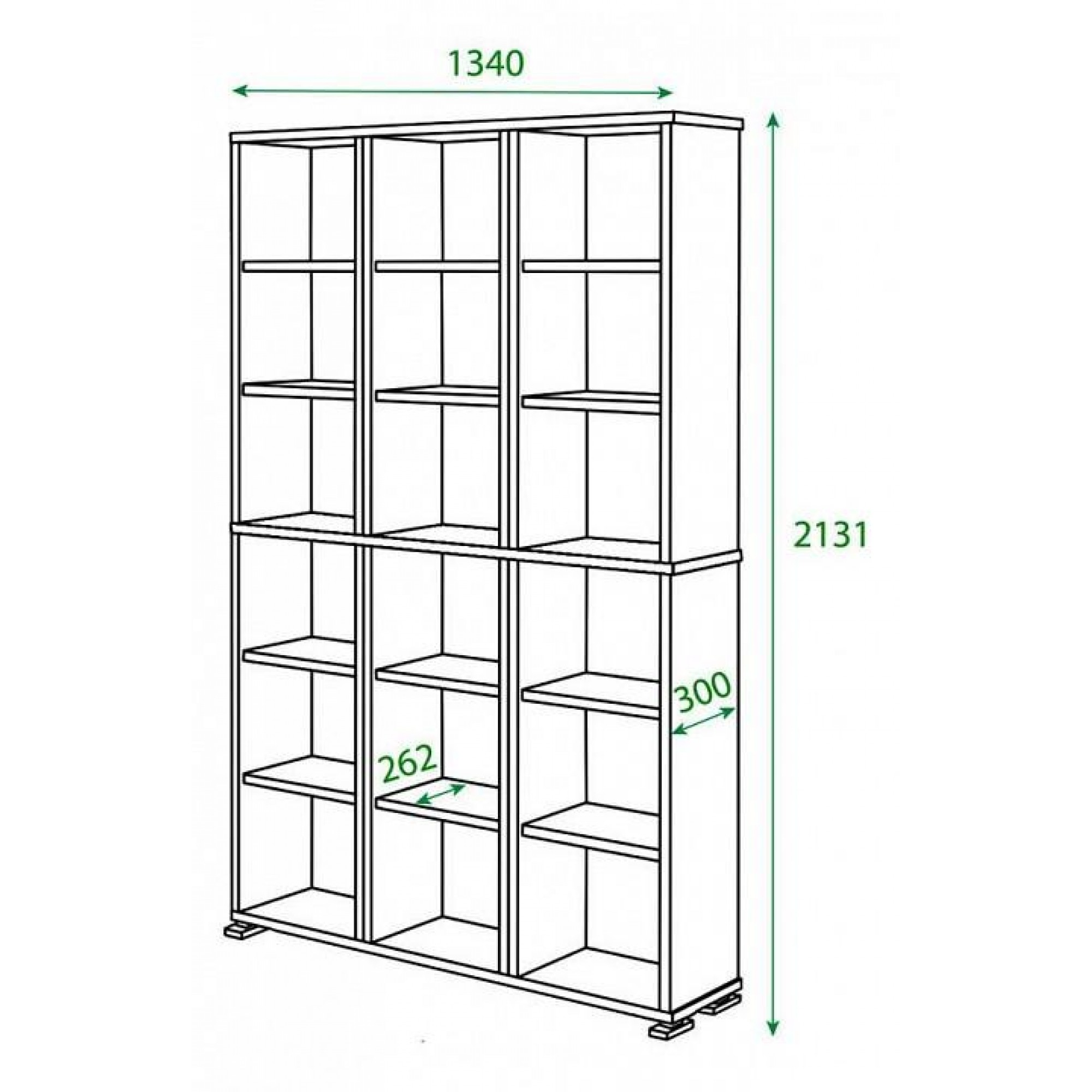 Стеллаж комбинированный Домино ПУ-40-3    MER_PU-40-3_K