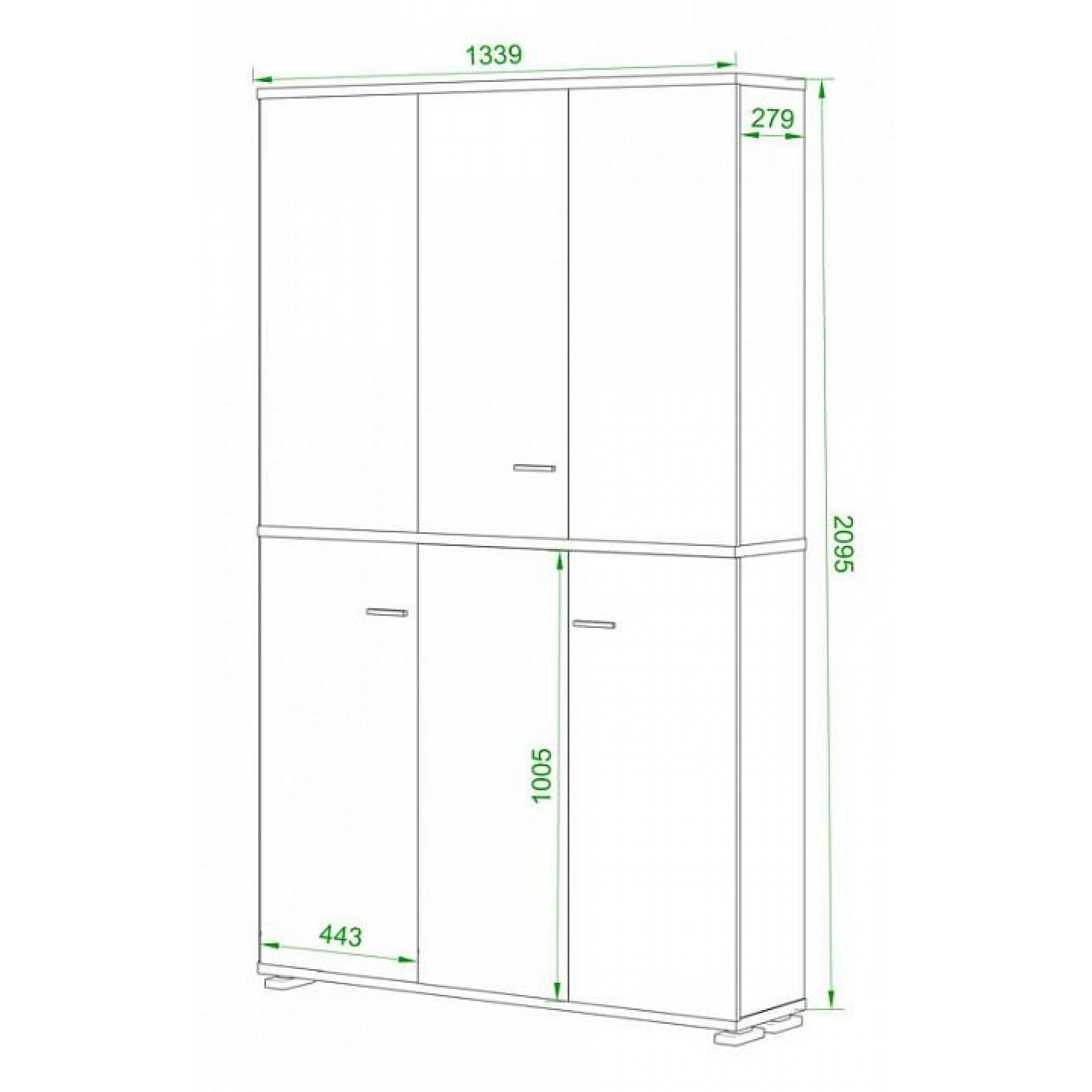 Шкаф книжный Домино нельсон ПУ-40-4    MER_PU-40-4_N