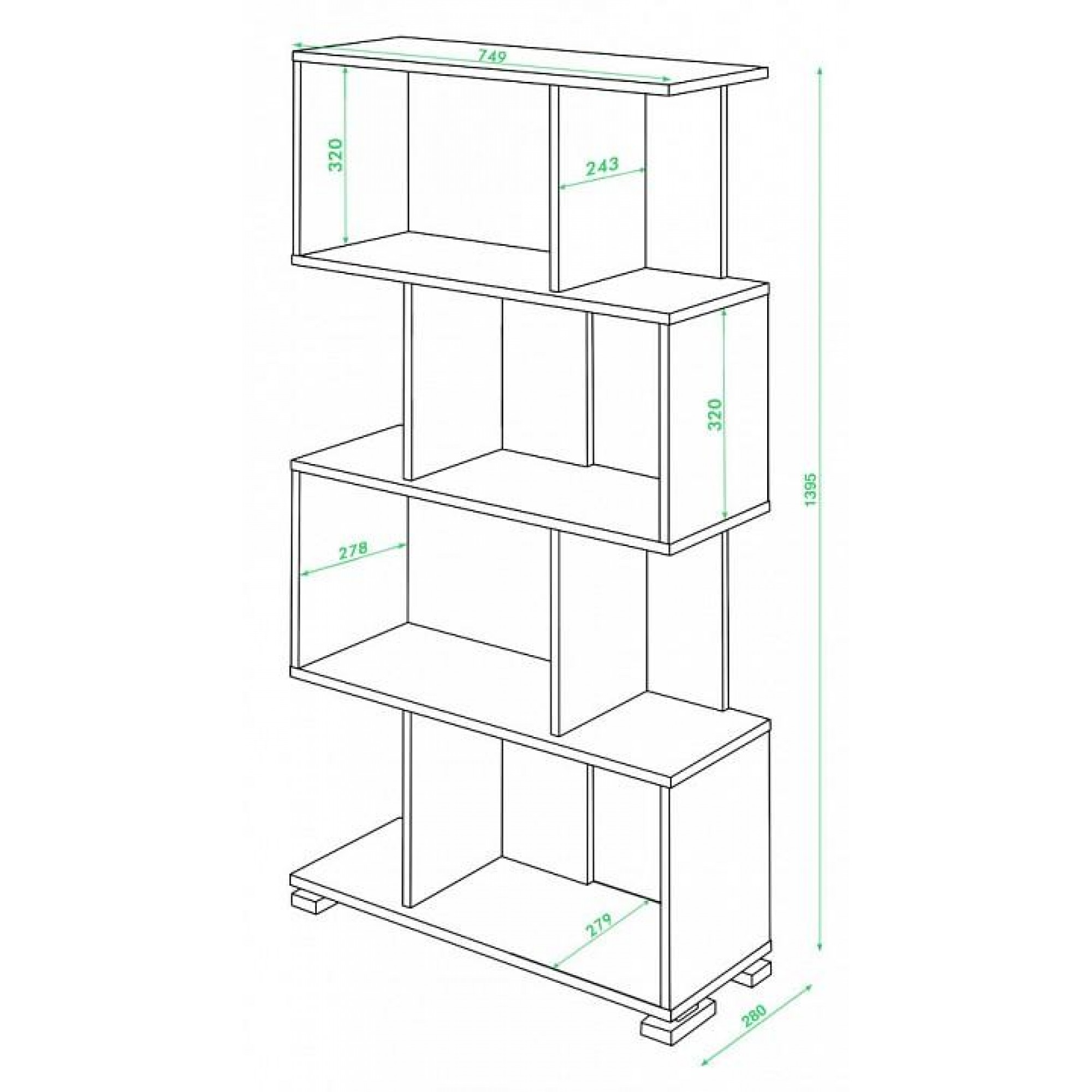 Стеллаж Домино СЛ-5-4    MER_SL-5-4_SHK